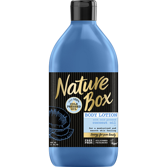 Nature Box Kokos Hydratační tělový krém se 100% za studena lisovaným kokosovým olejem 385 ml