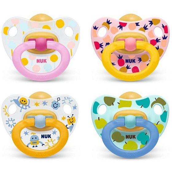 Nuk Classic Happy Kids latexové šidítko 18-36 měsíců 1 kus v balení, různé barvy