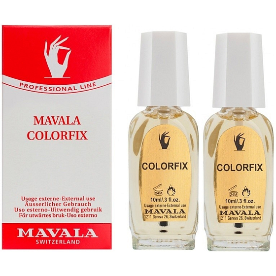 Mavala Colorfix zpevňující lak pro lesk a ochrana laku před loupáním 2 x 10 ml