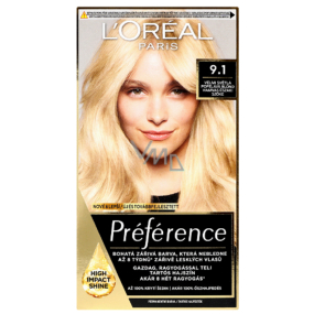 Loreal Paris Préférence farba do włosów 9.1 Oslo Bardzo jasny popielaty blond Loreal Paris Préférence farba do włosów 9.1 Oslo Bardzo jasny popielaty blond