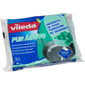 Vileda Pur Active gąbka do naczyń Teflon średnia 2 sztuki