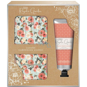 Baylis & Harding Královská zahrada krém na ruce 125 ml + zahradnické rukavice 1 pár, kosmetická sada pro ženy
