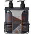 Sunkissed Shower Duo Skin Expert sprchový gel 500 ml + šampon na vlasy 500 ml + kovový košíček, kosmetická sada pro muže
