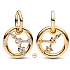 Charm Srebrny 925 Złocony znak zodiaku Rak, zawieszka na bransoletkę