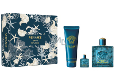 Versace Eros Pour Homme parfémovaná voda 100 ml + sprchový gel 150 ml + parfémovaná voda 5 ml, dárková sada pro muže