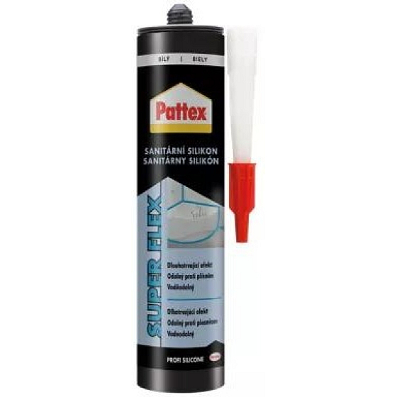 Pattex silikon sanitarny biały, 280 ml