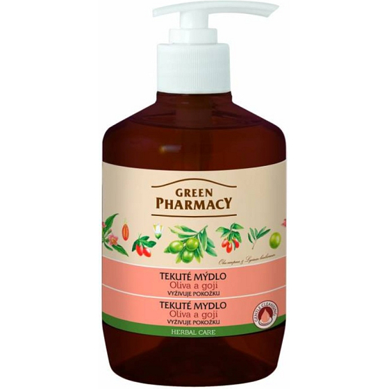 Green Pharmacy Oliva a Goji płynne mydło z dozownikiem 460 ml