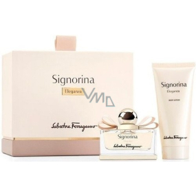 Salvatore Ferragamo Signorina Eleganza parfémovaná voda pro ženy 50 ml + tělové mléko 100 ml, dárková sada