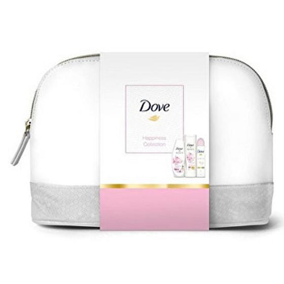 Dove Glowing Ritual sprchový gel pro ženy 250 ml + tělové mléko 250 ml + Powder Sof deodorant sprej 150 ml + etue, kosmetická sada