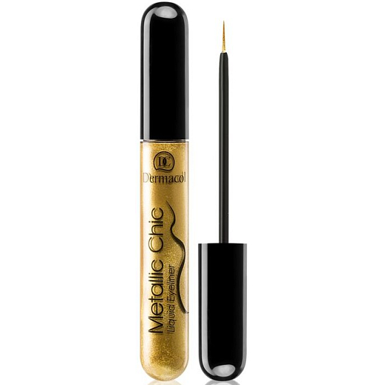 Dermacol Metallic Chic Liquid Eyeliner tekuté oční linky 01 Gold 6 ml