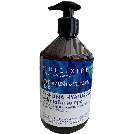 Bioelixire Kyselina Hyaluronová hydratační šampon na vlasy suché, lámavé 500 ml