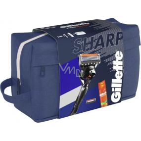 Gillette ProGlide Sharp holící strojek 1 kus + náhradní hlavice 2 kusy + Fusion5 Sensitive gel na holení 200 ml + etue, kosmetická sada pro muže Gillette ProGlide Sharp holící strojek 1 kus + náhradní hlavice 2 kusy + Fusion5 Sensitive gel na holení 200 ml + etue, kosmetická sada pro muže