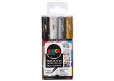 Posca Uniwersalny zestaw markerów akrylowych 0,7 - 1 mm Mix kolorów 4 sztuki PC-1M