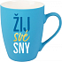 Albi Sametowy kubek Żyj swoje sny tyrkysowy 300 ml
