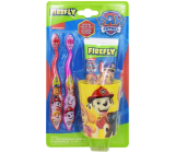 Paw Patrol Tlapková patrola zubní kartáček 2 kusy + zubní pasta 75 ml + kelímek, kosmetická sada pro děti