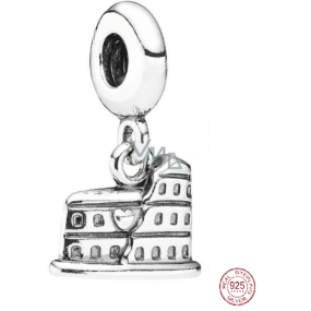 Zawieszka ze srebra próby 925 Koloseum w Rzymie, charms do bransoletki podróżniczej Zawieszka ze srebra próby 925 Koloseum w Rzymie, charms do bransoletki podróżniczej