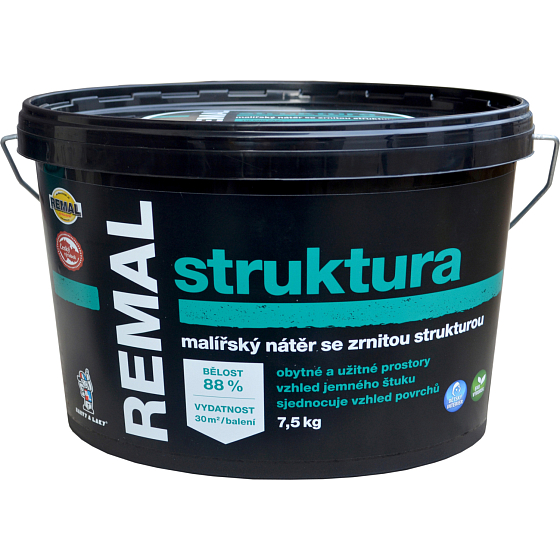 REMAL Struktura farba malarska o ziarnistej strukturze, 7,5 kg