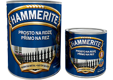 Hammerite gładka farba bezpośrednio na rdzewiejący metal, odcień biały, 0,7 l + 0,25 l