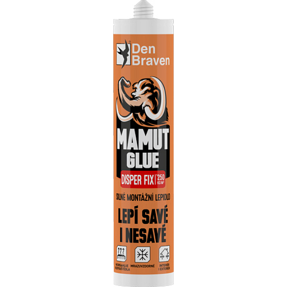Den Braven Mamut Glue Disper Fix uniwersalne klej do klejenia materiałów porowatych i nieporowatych, 280 ml