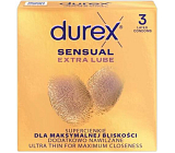 Durex Sensual Extra Lube prezerwatywy, 3 szt.