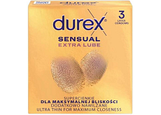Durex Sensual Extra Lube prezerwatywy, 3 szt.