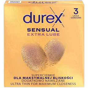 Durex Sensual Extra Lube prezerwatywy, 3 szt.
