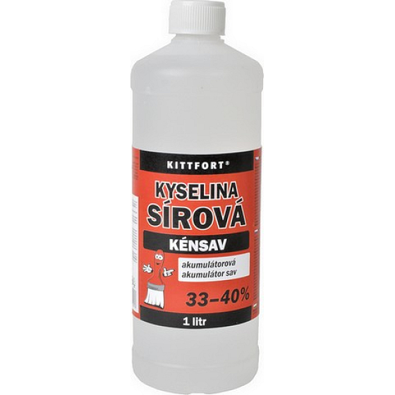 Kittfort Kyselina sírová akumulátorová 33-40% 1 l