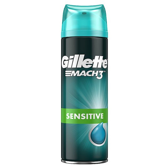 Gillette Mach3 Sensitive gel na holení pro muže 200 ml