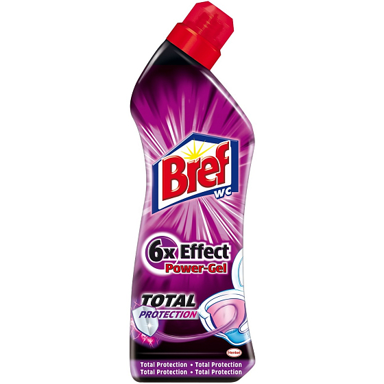 Bref 6 x Effect Power gel Total Protection gelový WC čistič 750 ml
