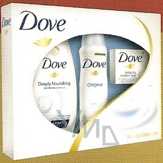 Dove Original deodorant sprej 150 ml + sprchový gel 250 ml + mýdlo 100 g, kosmetická sada