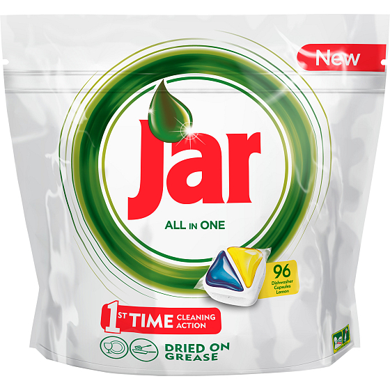 Jar All in One Lemon kapsle do myčky nádobí 96 kusů