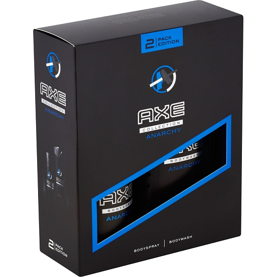 Axe Anarchy for Him deodorant sprej pro muže 150 ml + sprchový gel 250 ml, kosmetická sada