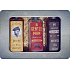 Bohemia Gifts Gentleman sprchový gel pro muže 250 ml + Whiskey sprchový gel pro muže 250 ml + Rum sprchový gel pro muže 250 ml, plechový box kosmetická sada