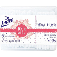 Linteo Natural patyczki bawełniane papierowe pudełko 200 szt.