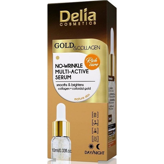 Delia Cosmetics Gold & Collagen Rich Care multiaktivní sérum proti vráskám 10 ml
