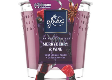 Glade Merry Berry & Wine z owoców leśnych i czerwonego wina świeca zapachowa w szkle, czas palenia do 38 godzin 129 g