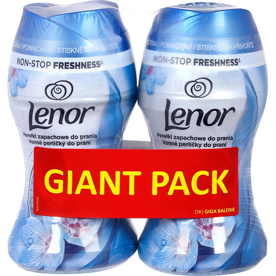 Lenor Spring Awakening wćichu wiosennych kwiatów, frezji i cedru, pachnące perełki do bębna pralki 2 x 140 g, duopack