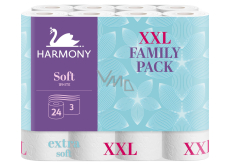 Harmony Soft biały nieperfumowany papier toaletowy 15,7 m 3 warstwowy 24 sztuk