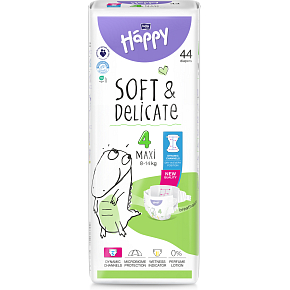 Bella Happy Maxi 4 pieluchy jednorazowe 8-14 kg, 44 szt.