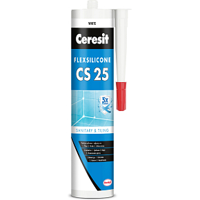 Ceresit CS25 silikon sanitarny, srebrny, 280 ml