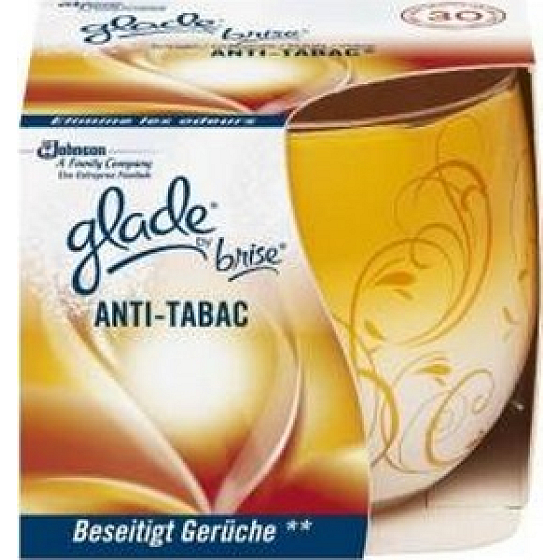 Glade by Brise Anti Tabac vonná svíčka ve skle, doba hoření až 30 hodin 120 g