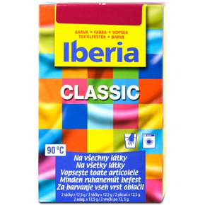 Iberia Classic Farba do tkanin wino czerwone 2 x 12,5 g