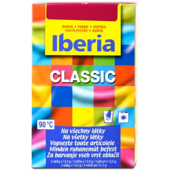 Iberia Classic Farba do tkanin wino czerwone 2 x 12,5 g
