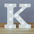 Nekupto Dřevěné LED písmeno K dekorace 16 cm