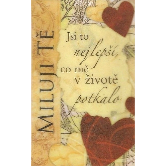 Albi Baterka do kabelky Miluji Tě 8,5 x 5,5 cm