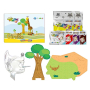 Jumping Clay Savana - Žirafa samoschnoucí modelovací hmota 56 g + papírová maketa + plastové tvořítko 5+