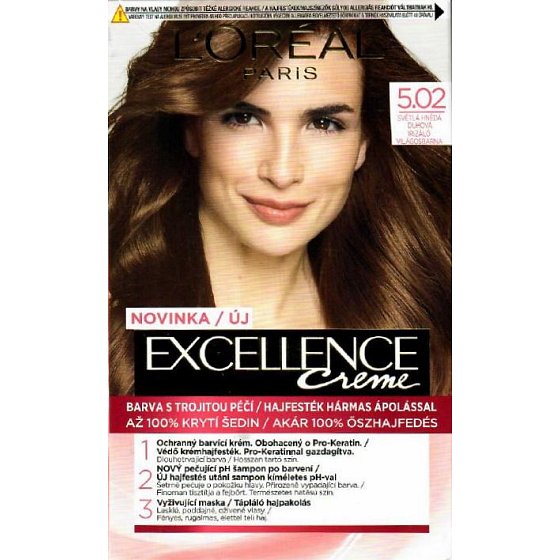 Loreal Paris Excellence Creme barva na vlasy 5.02 Světle hnědá duhová