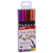 Apli Brush Marker marker do akwareli z dwoma końcówkami 12 sztuk, zestaw