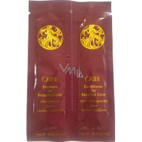 Oribe For Beautiful Color vysoce jemný šampon a kondicionér pro oslnivou barvu vlasů 2 x 7 ml, duopack
