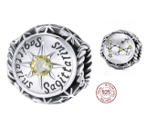 Charm Srebrny 925 Znak zodiaku, cyrkonia Szczęścia, koralik na bransoletkę